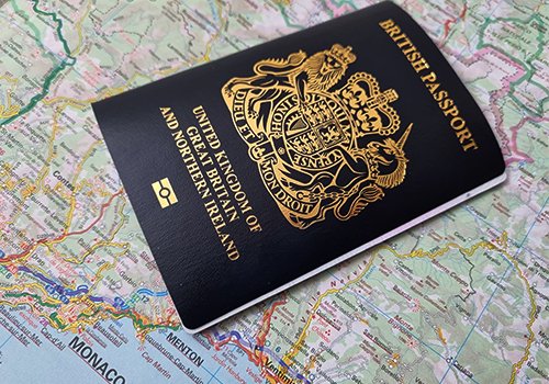 Passport with UK visa